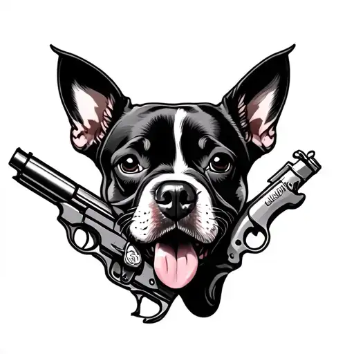 Dog Holding Tattoo Gun