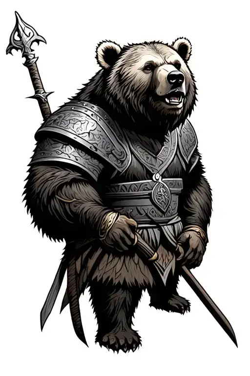 Bear Above Viking Warrior