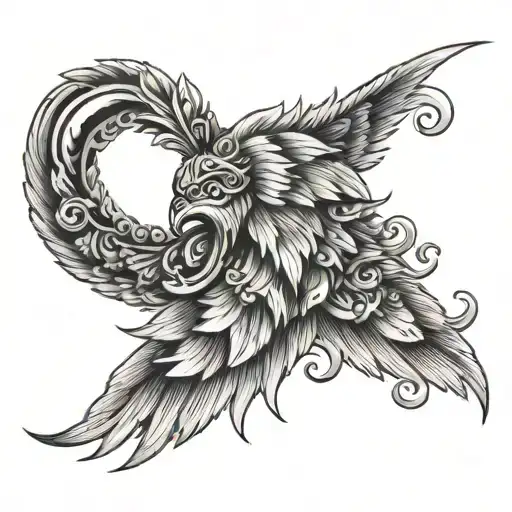 8 Wing Tattoo Design