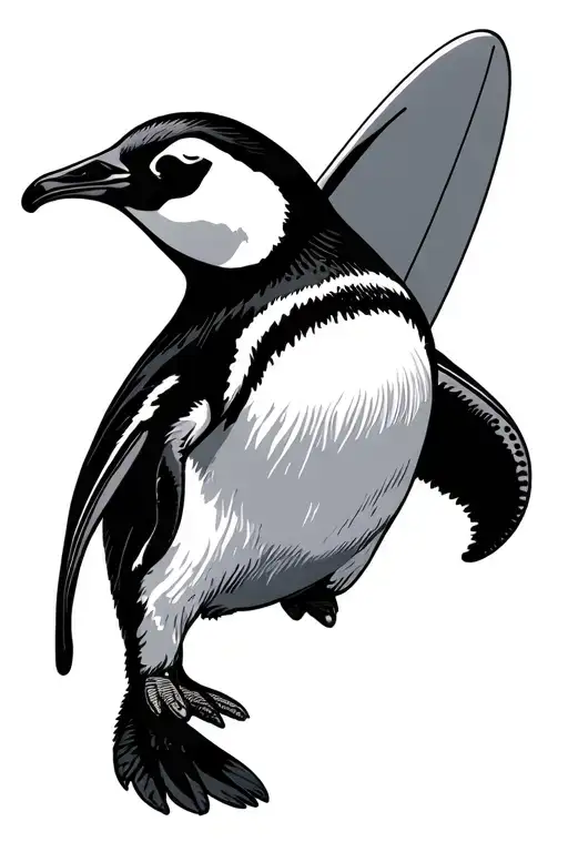 Penguin Surfing