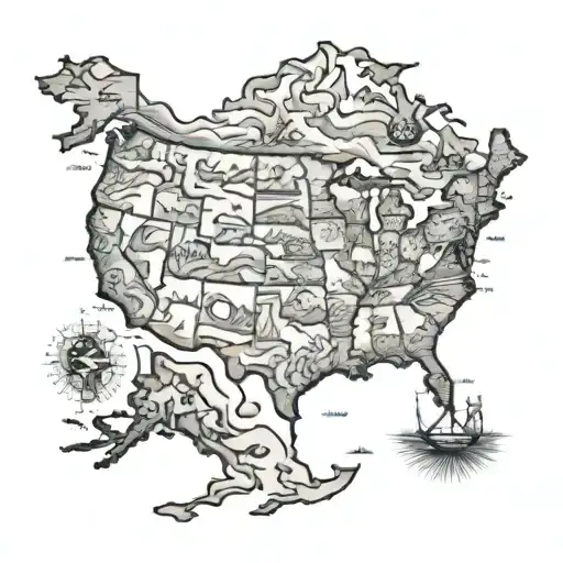 East Coast United States Treasure Style Map