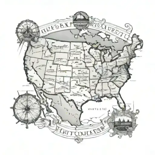 East Coast United States Treasure Style Map