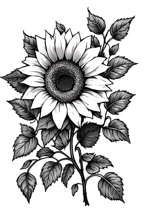 Sunflowers Roses Vine Raptor As Leaves