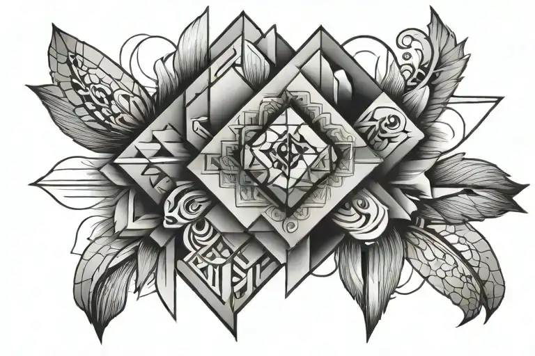 Collarbone Symmetric Geometric Or Runnic