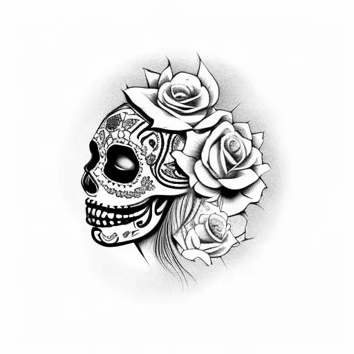 Day Of The Dead Female Head