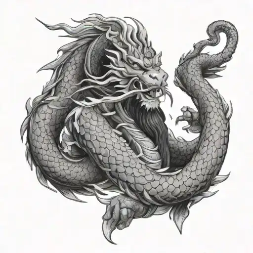 Sikh Warrior Japanese Dragon