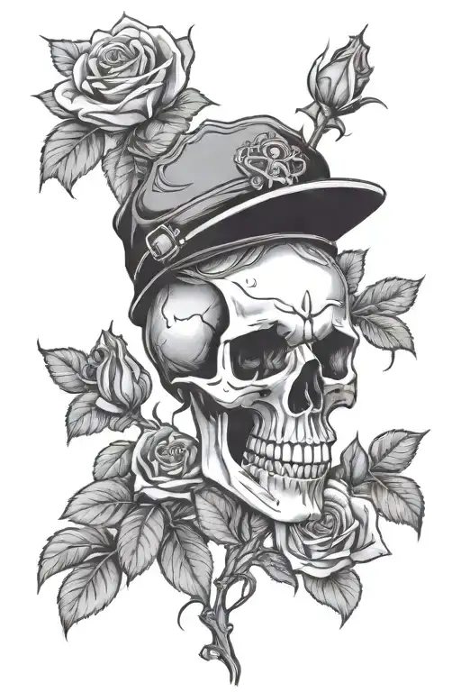 Skull And Roses For Men