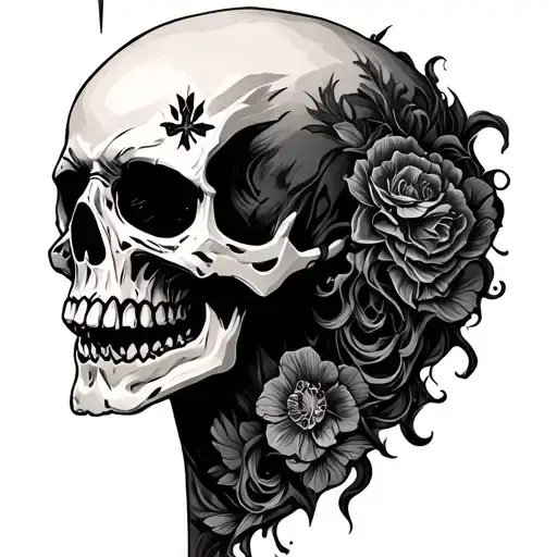 Death Head Profile Holding