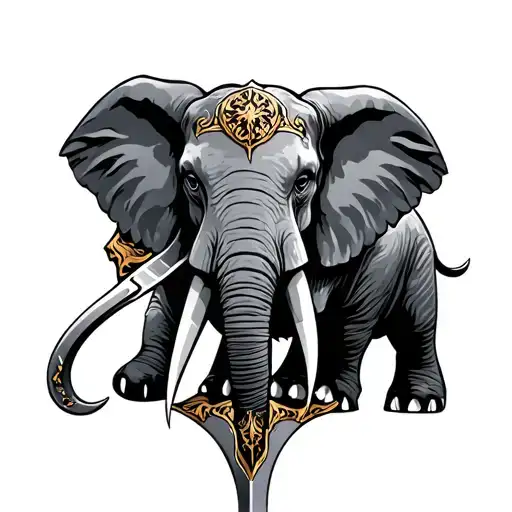 Elephant War Sword Shield