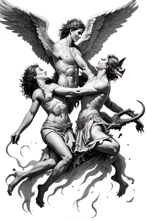 Angels Fighting Demons