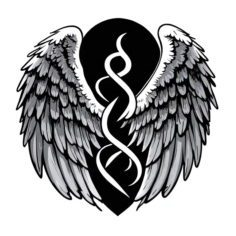 Angel Wings Made Of Infinty Symbol