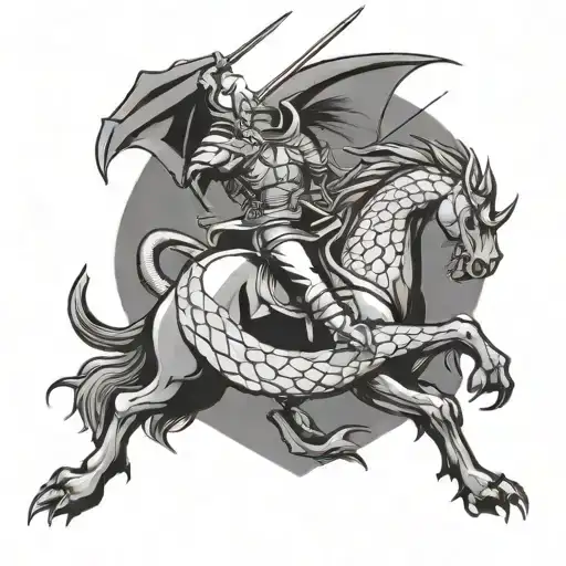 Saint George And The Dragon Wrapped