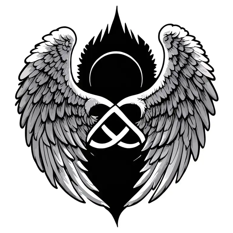 Angel Wings Formed With Entirely Infinity Symbols