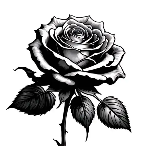 Rose With Words As Stem