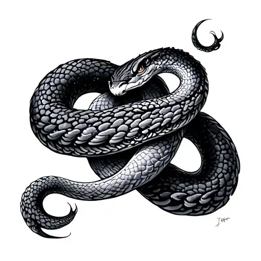 Serpent Double Helix Intertwined