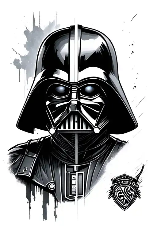 Half Darth Vader Half Person