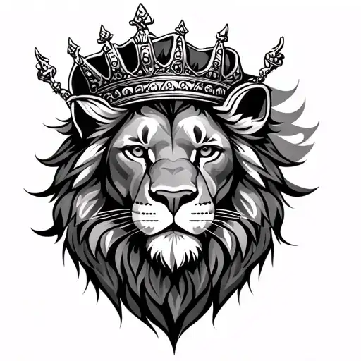 Persian Lion Wearing A Crown