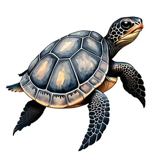 Watercolor Turtle