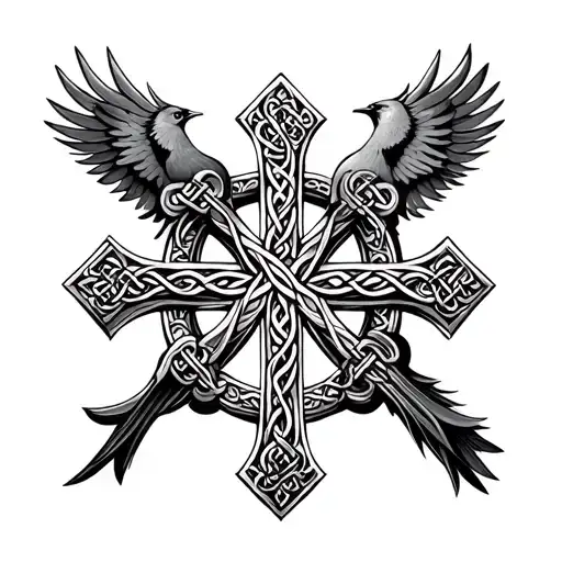 Celtic Cross With Cardinal