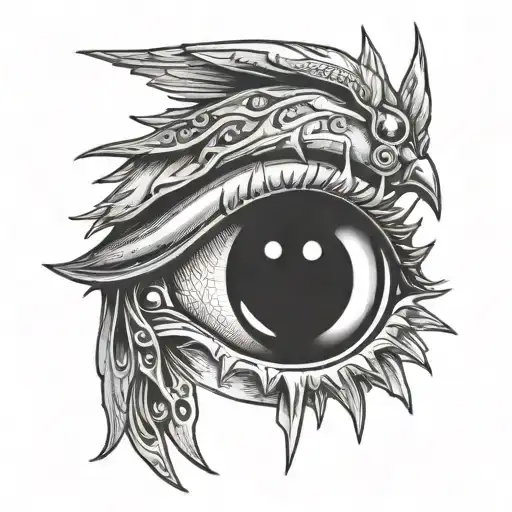 Eye Of Hoerus With Lxt Writing