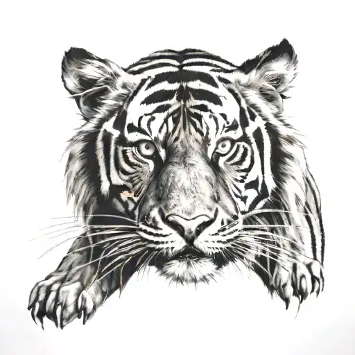 Scary Realistic Tiger