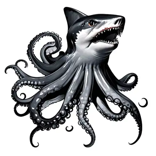 Octopus And Shark