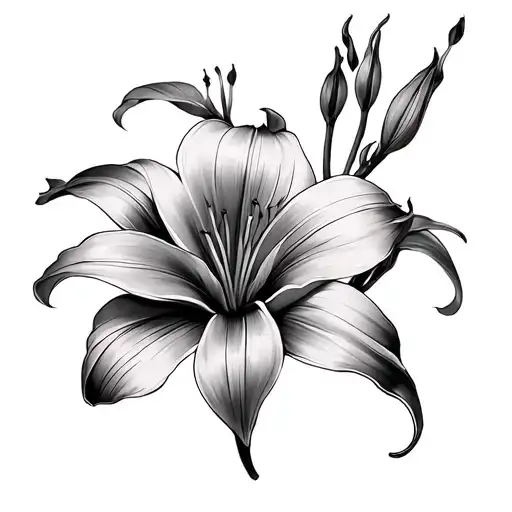 Lilly Fine Line Drawing