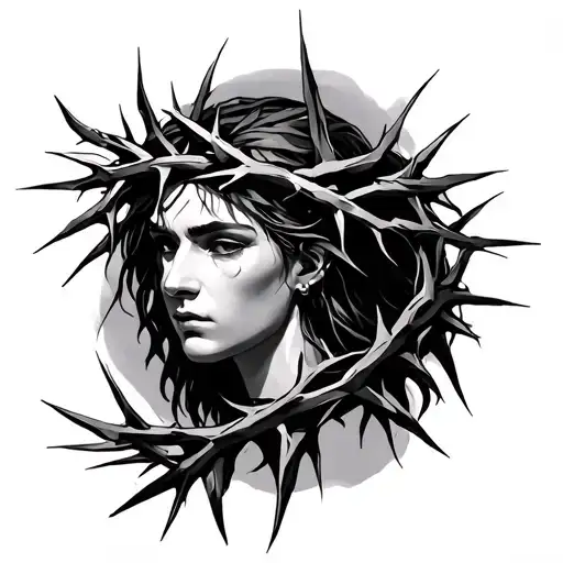 Crown Of Thorns On Shoulder