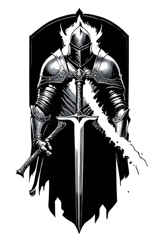 Knight With Sword Emerging