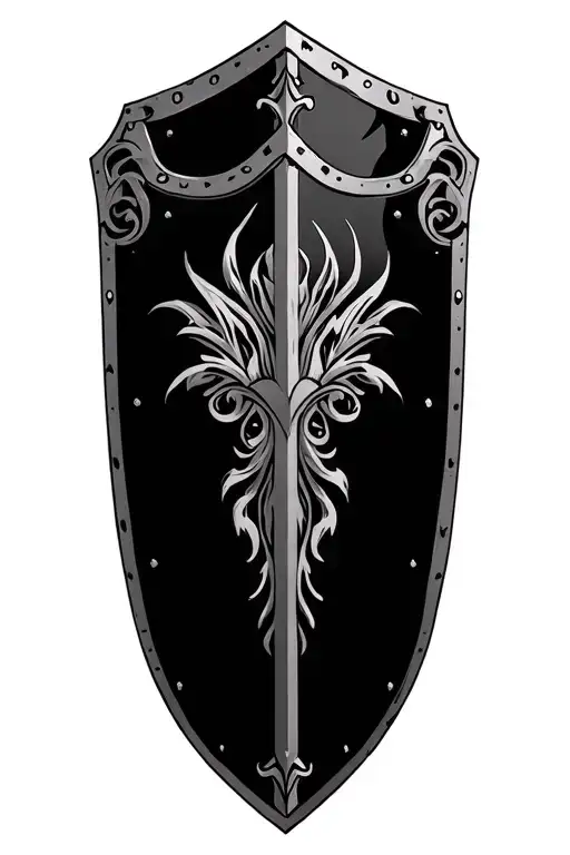 Shield Adorned With Intricate