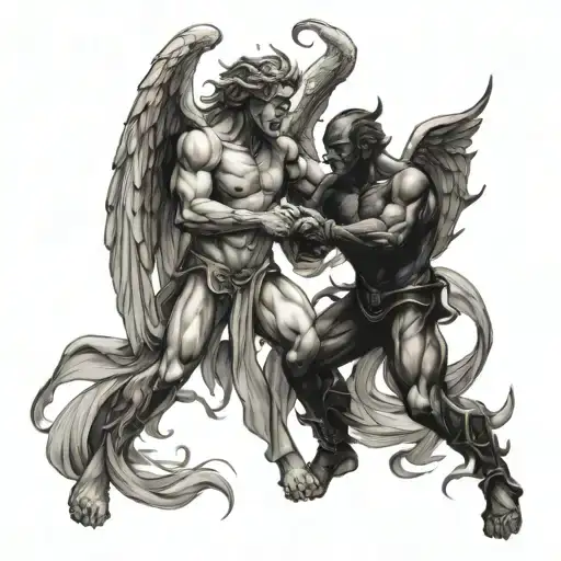 Angel And Demon Fight