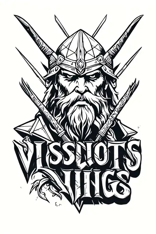 Simple And Clean Viking Lyrics With Geometric Format