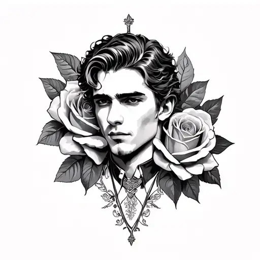 I Want It To Say Dorian With Roses Behind It