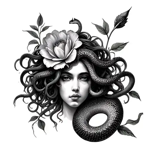 Medusa 17 Snakes And 1 Flower