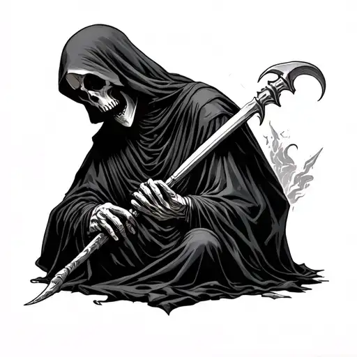 Grim Reaper Killing Himself