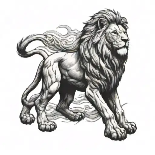 Lion Of Judah Half Sleeve