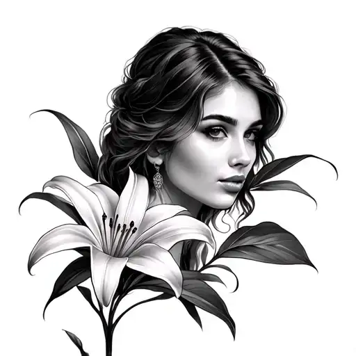 Jessica & A Lily Flower