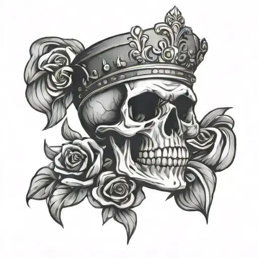 Jack Of Trades Skull Wearing A Crown