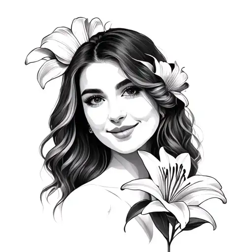 Jessica & A Lily Flower