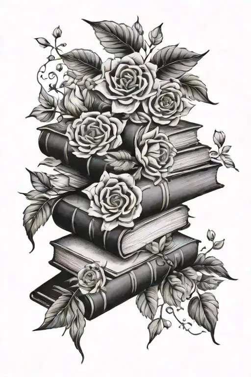 Books Surrounded By Florals