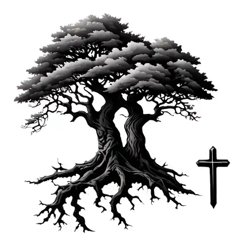 Two Trees And Cross