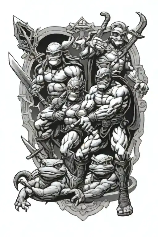 Zues And Poseidon And Hades And Tmnt 1990