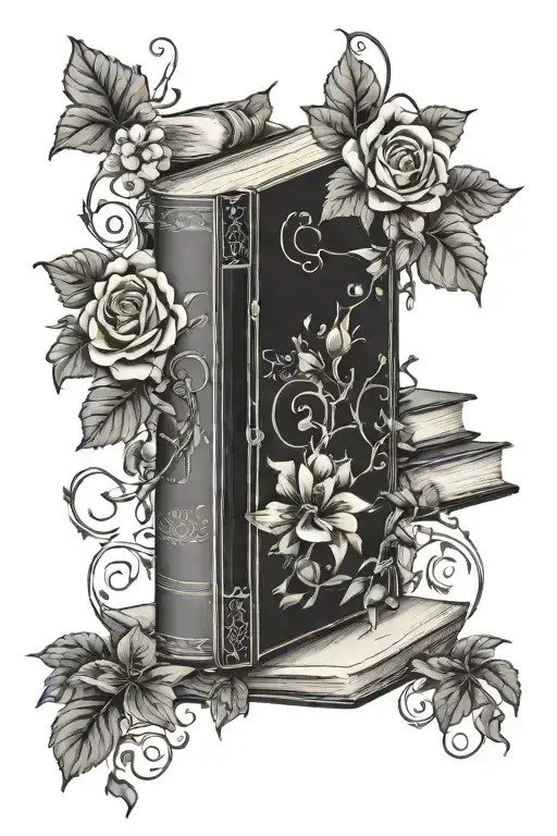 Books With Flowers And Vines
