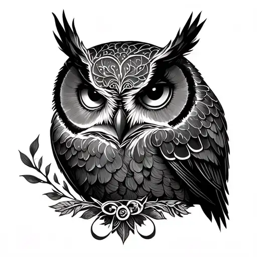 Virgo And Owl At The Back Piece