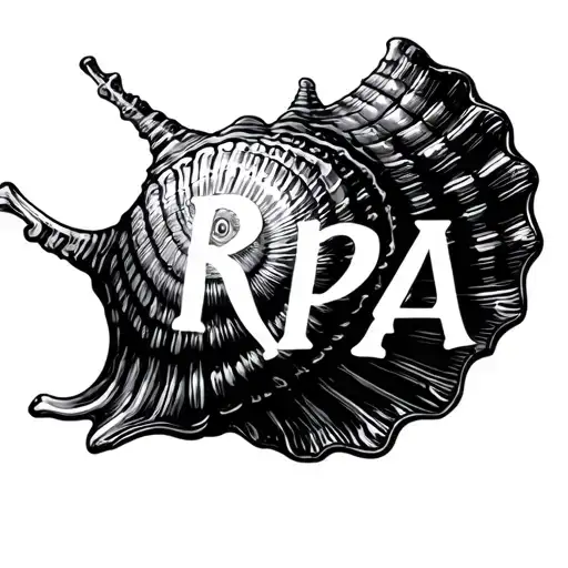 Sea Shell With Rpa Initial Letters