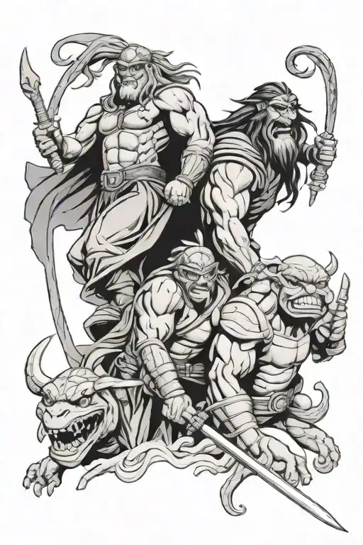 Zues And Poseidon And Hades And Tmnt