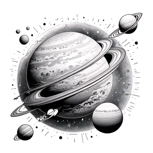 Solar System Without Sun In Squar