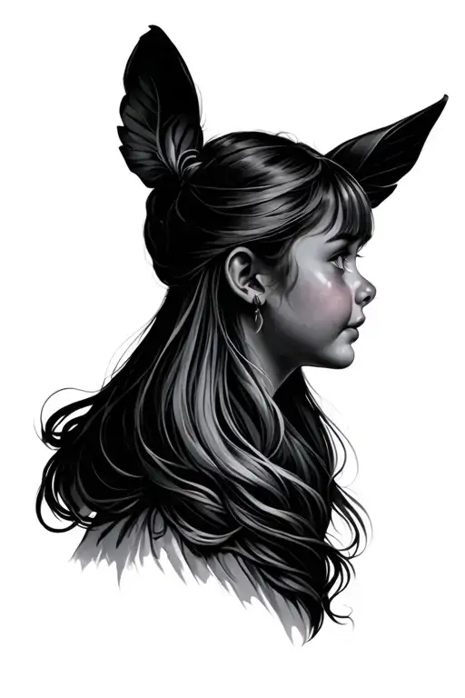 Side Profile Of My Daughters Minimalist
