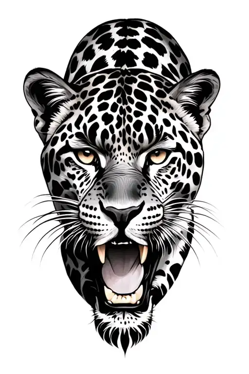 Dangerous Leopard Entirely With Additional Elements