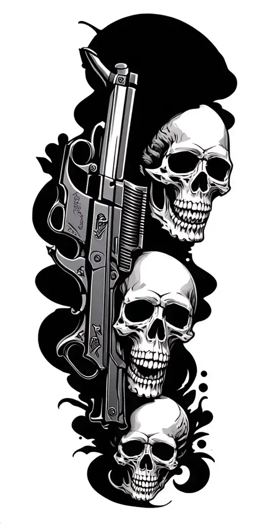 Guns Ans Skulls Surrounded